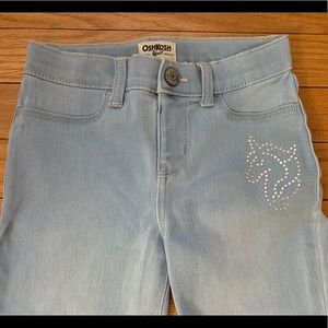 Osh Kosh glitter unicorn jeggings